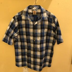 Dickies plaid collared T-shirt